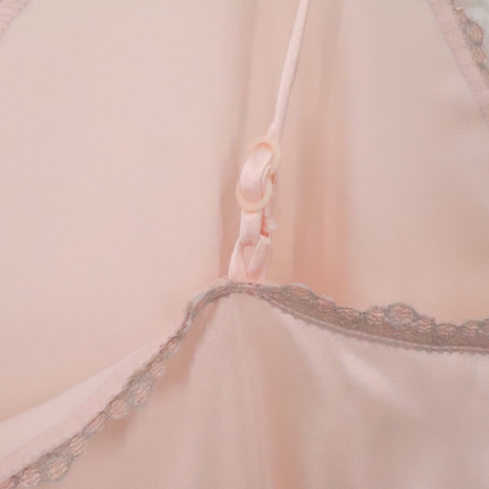 Colesce Couture Vintage 90s Lingerie Set Womens Size L Pink Lace Satin Romantic - Picture 15 of 16